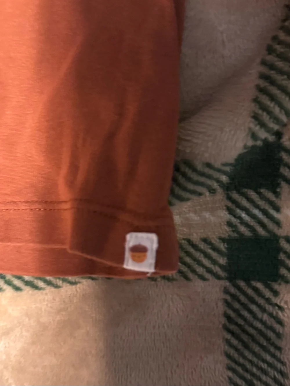Carter's Rust Long-Sleeve Tee with Leaf Graphics